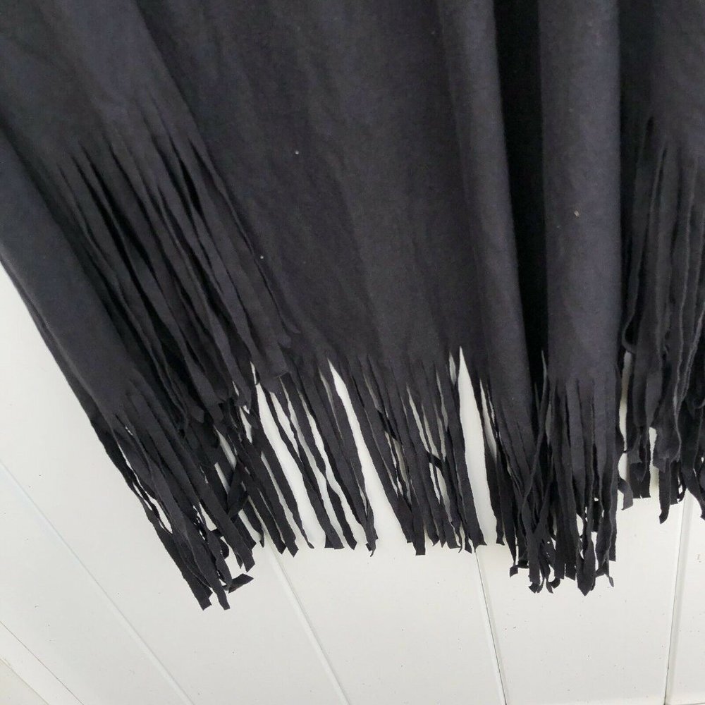New York & Company NY&C Faux Suede Vest Fringe Long Gray Large - Picture 2 of 7